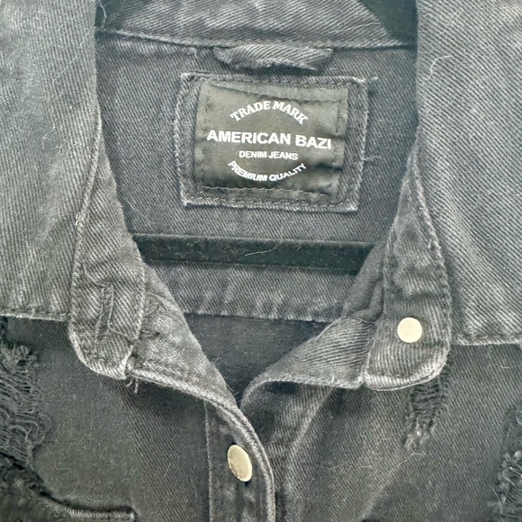 American Bazi Black Denim Jacket - Picture 2 of 5